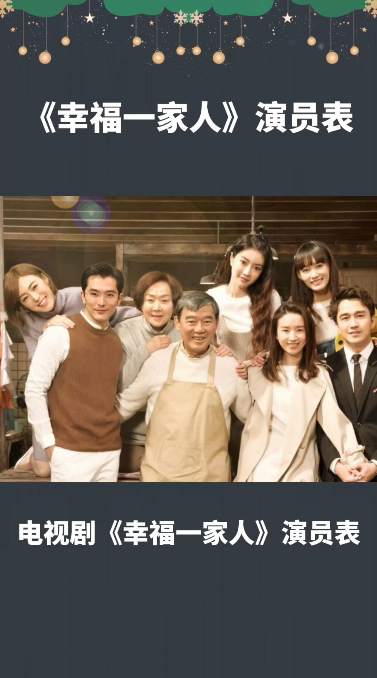 电视剧《幸福一家人》演员表