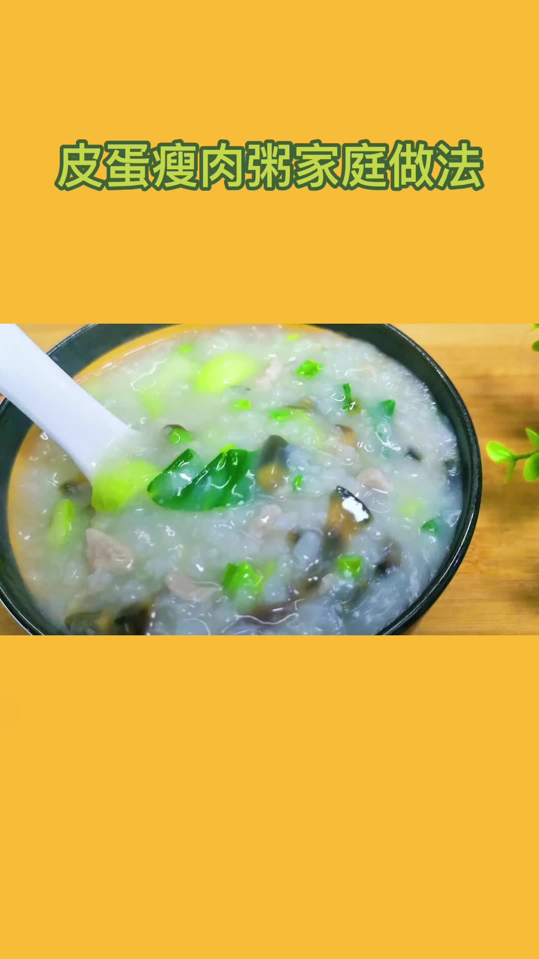 皮蛋瘦肉粥最简单好吃的做法,营养美味,软棉顺滑