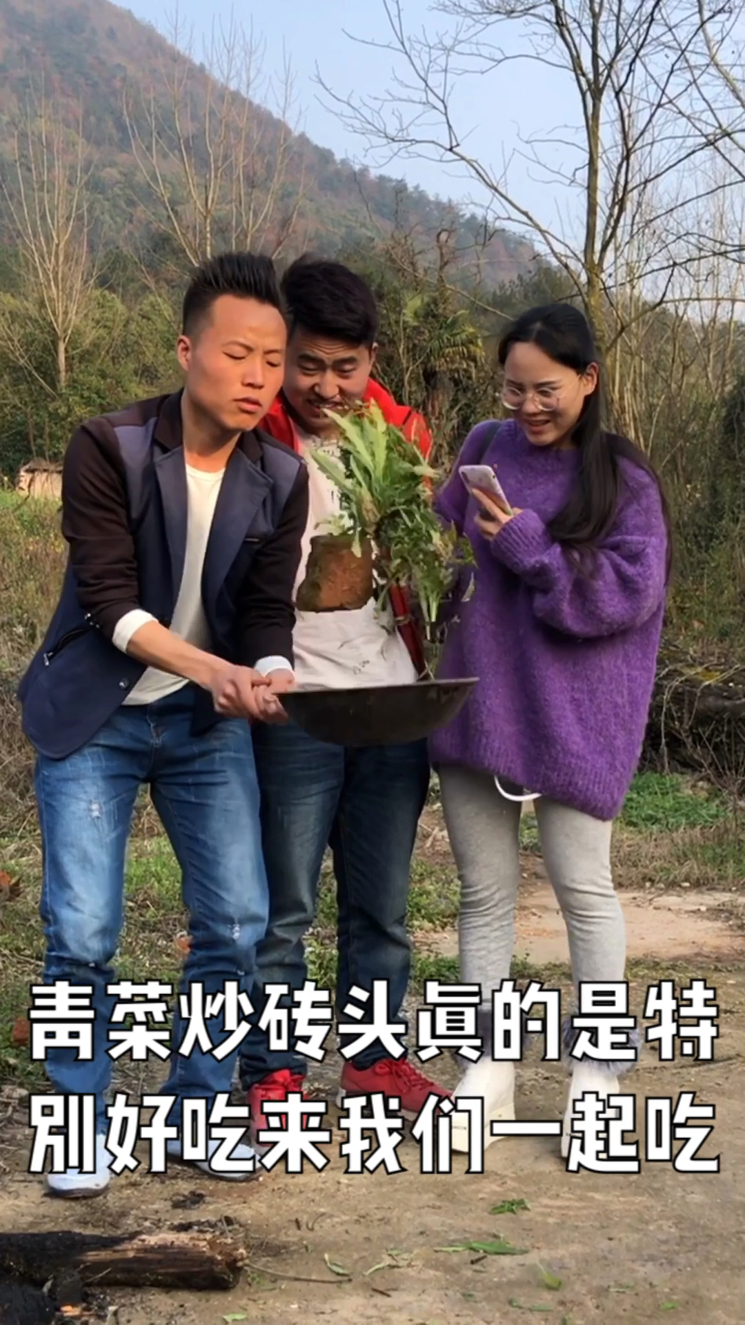 这菜硬不硬,青菜炒砖头隣