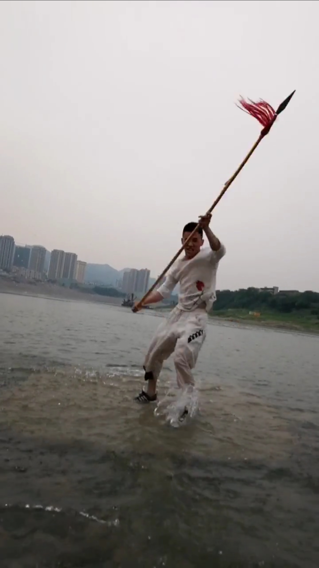 #中华功夫#小伙的霸王枪术