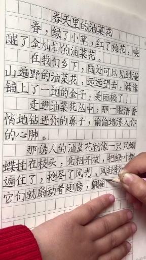 #带上全民去旅行#作文题目:春天里的油菜花