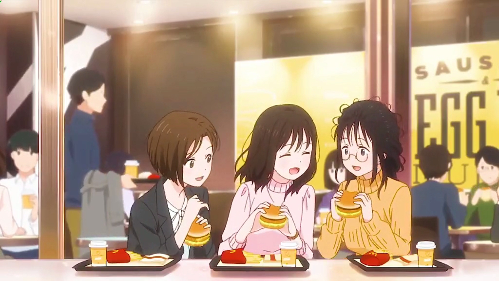 #动漫#和好朋友一起吃汉堡的时刻