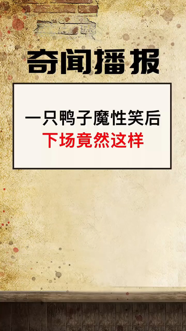 #奇闻趣事抢先看#一直鸭子魔性笑声,下场竟然是这样!