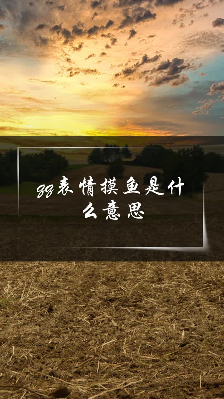 qq表情摸鱼是什么意思