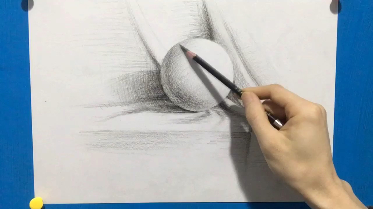 素描基础教程,圆的画法示范过程