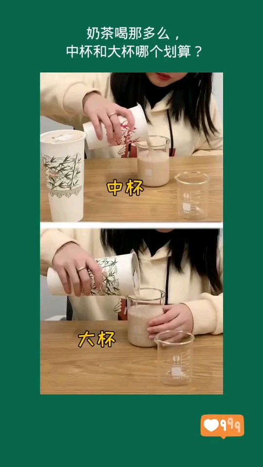 中杯。大杯