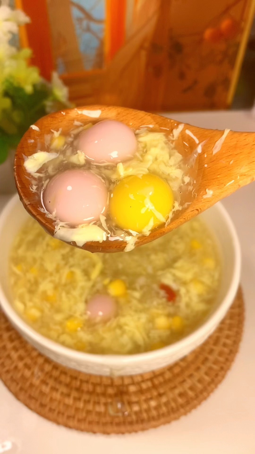 #美食#广东清润糖水自己做,金丝汤圆玉米羹  滑滑糯糯 好好吃~