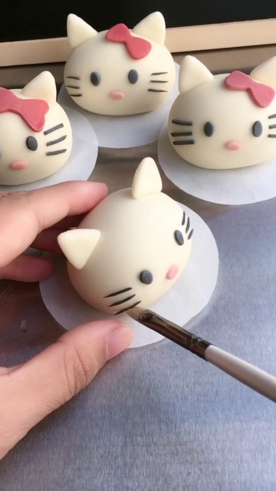 #赵孟楷书#卡通小猫太可爱了