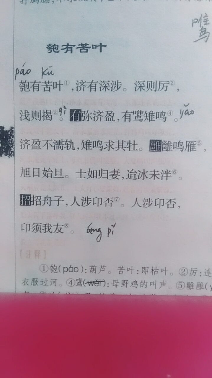 诗经.邶风.《匏有苦叶》