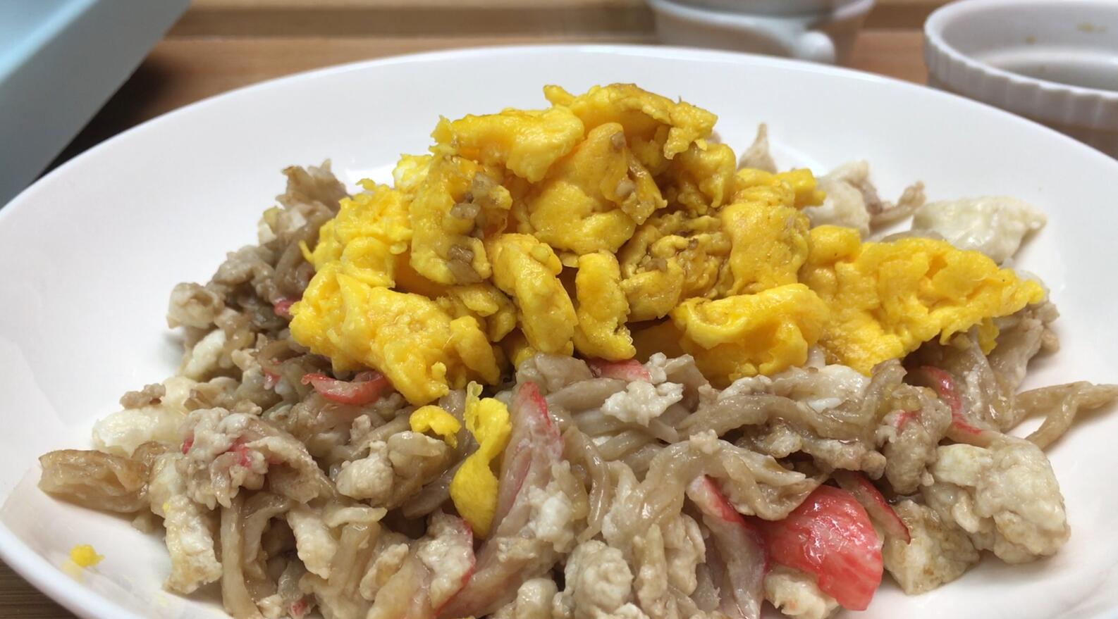 #自制家庭美食#赛螃蟹(炒鸡蛋),口感软嫩爽滑胜似蟹肉,只比炒鸡蛋多了几个步骤。