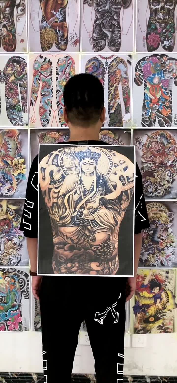#纹身图集#满背纹身手稿#我是一个纹身师