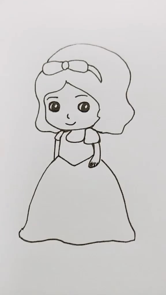 白雪公主简笔画