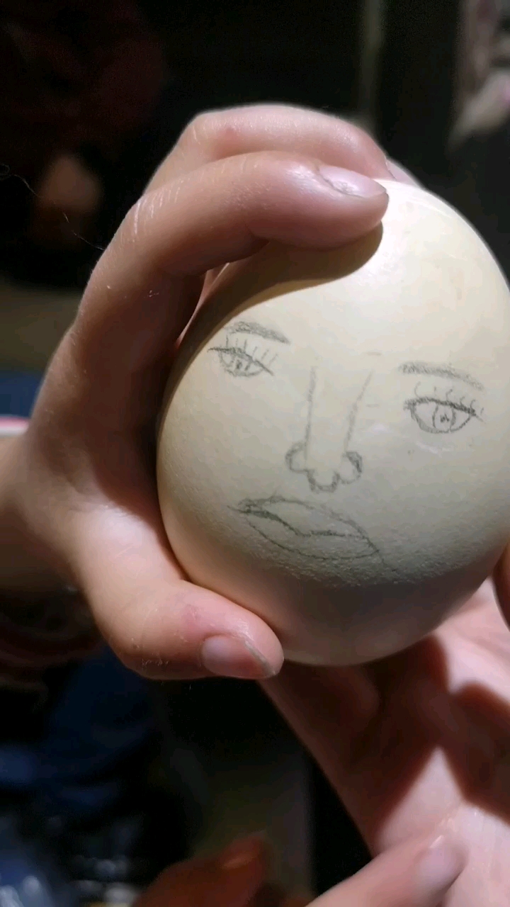 #搞笑段子剧#有个女孩思念她男朋友,就在鹅蛋上画了她男朋友的样子,大家觉得帅不帅?