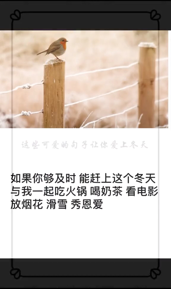 #人生哲理#可爱的句子让你一秒爱上冬天