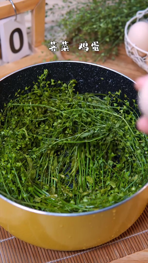 #我要上热门#今天是农历三月三,记得吃荠菜地菜煮鸡蛋哦荠菜花煮鸡蛋中国传统节日三月三