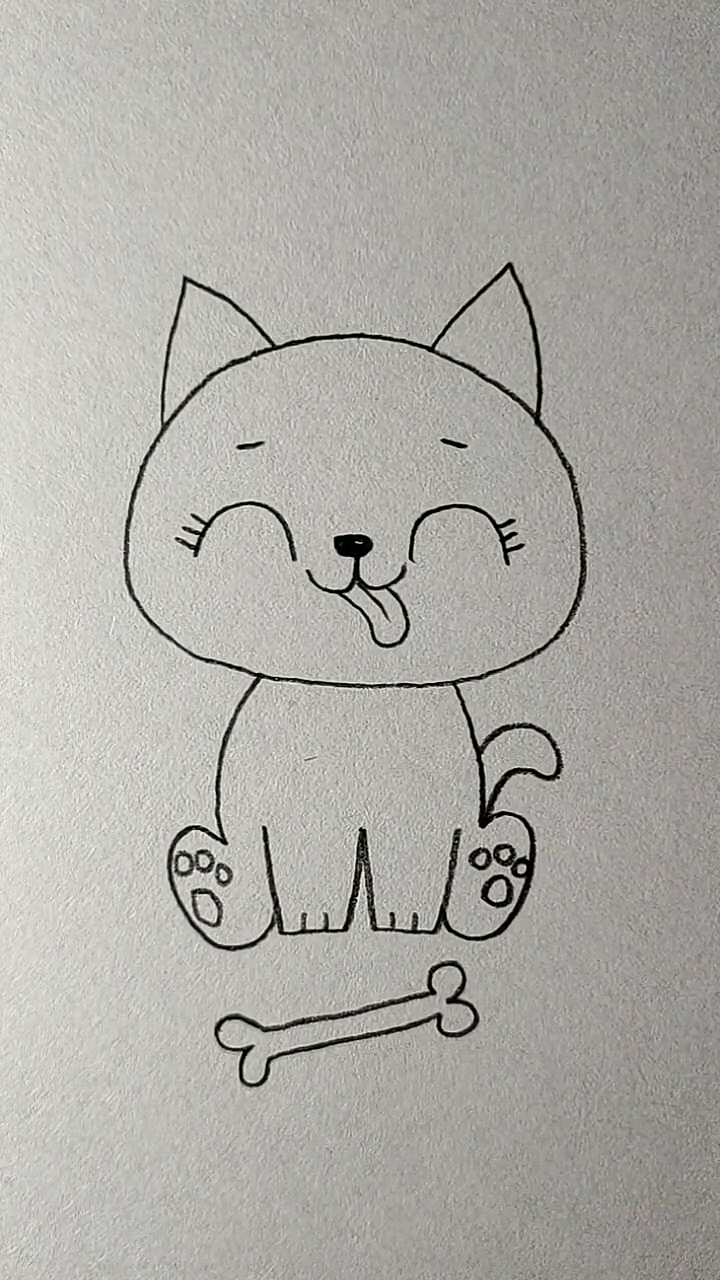 #简笔画#画一只可爱的小狗狗
