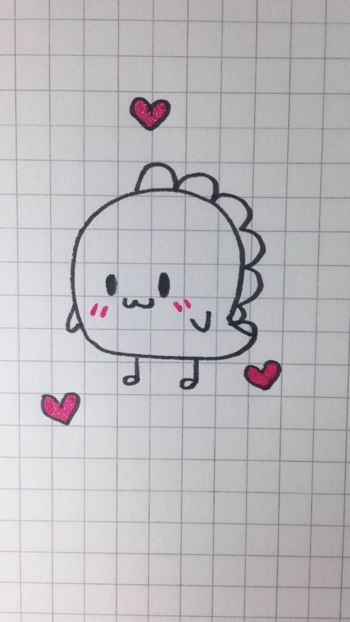 #画画原来如此简单#小恐龙,我是无敌小可爱