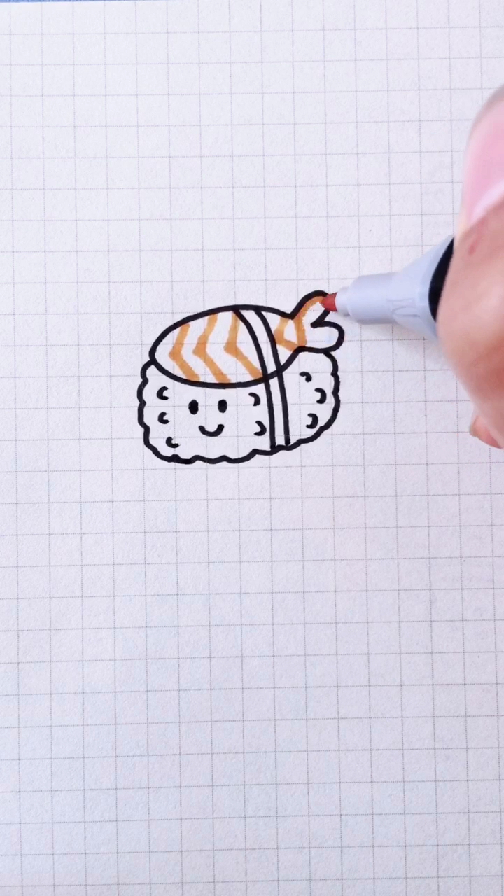 #每天分享简笔画#三文鱼寿司