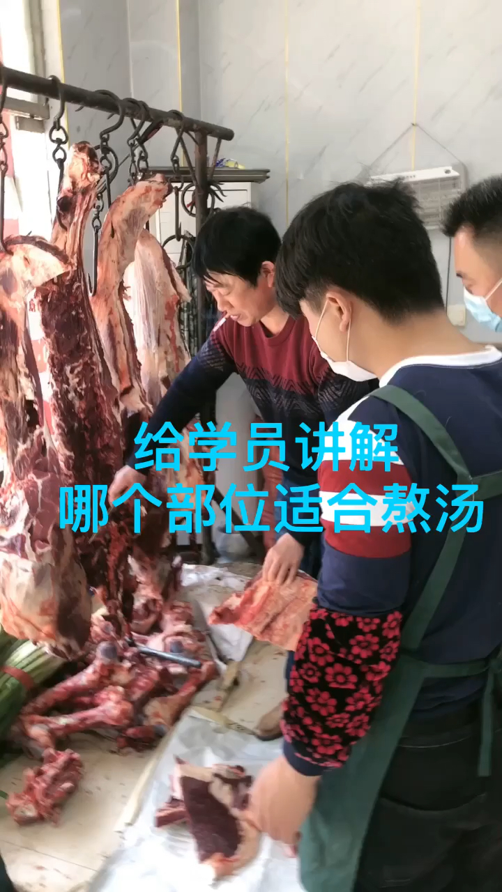 给学员分析讲解牛的每个部位#淮南小段牛肉汤 