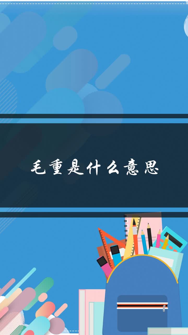 毛重是什么意思