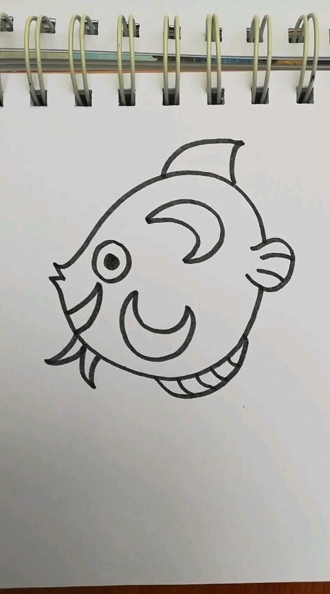 大头鱼～简笔画