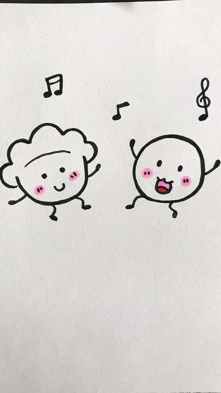 #画画原来如此简单#教宝宝简单画饺子和汤圆