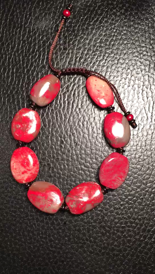 昌化鸡血石男款手链