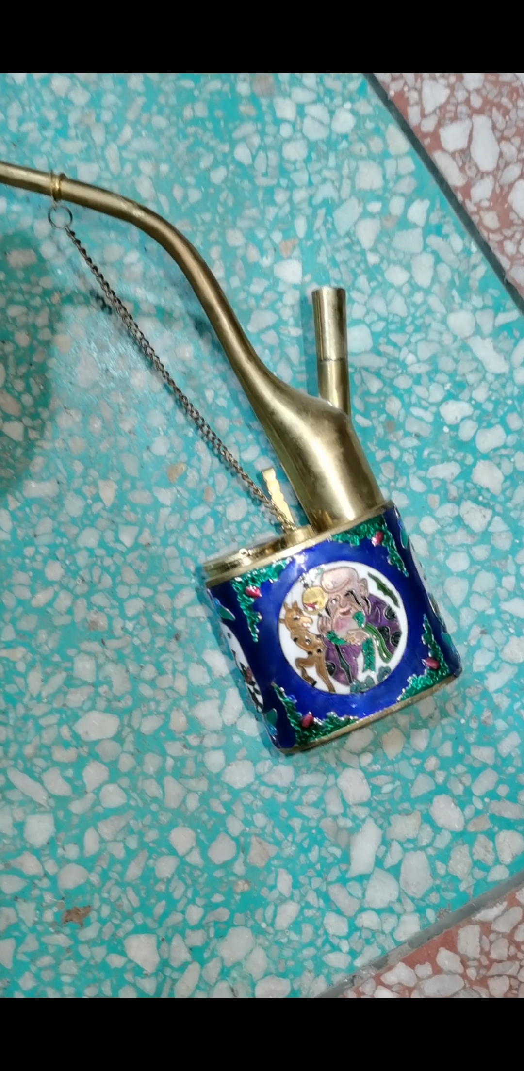 景泰蓝纯铜水烟袋……