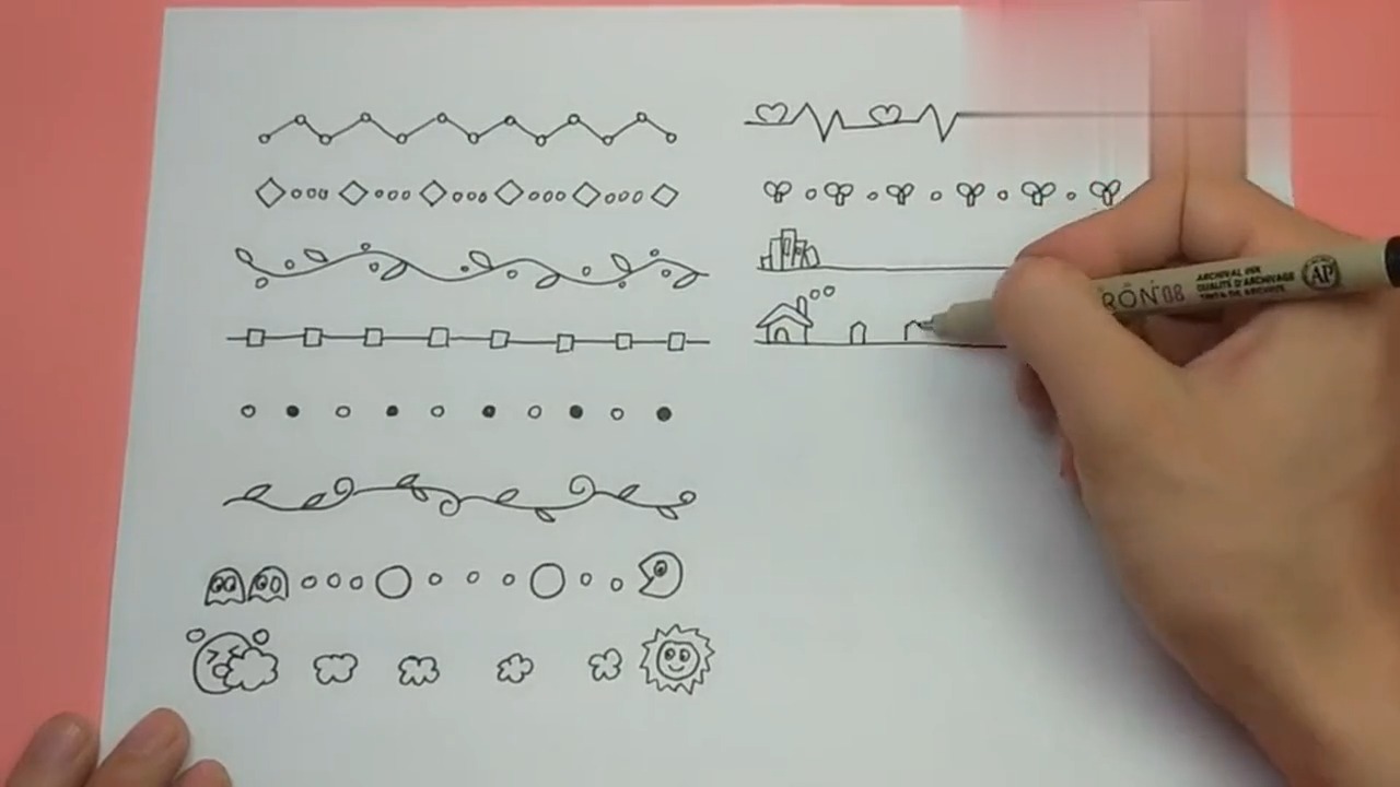 关于少先队员的手抄报:这16款花边简笔画,漂亮又实用