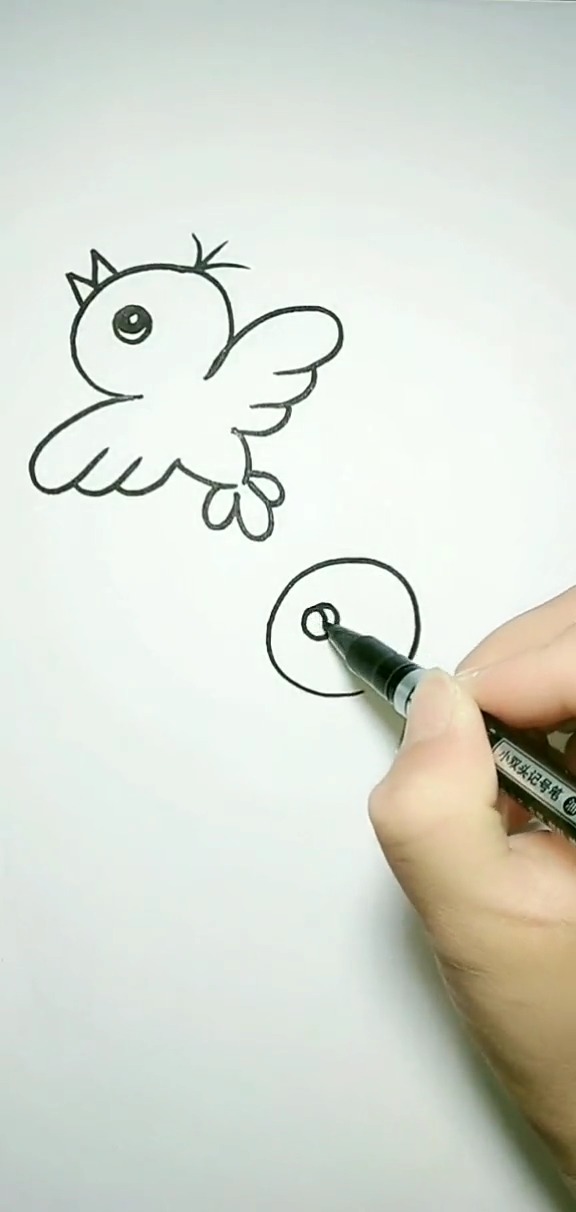 #简笔画#教孩子画飞起来的小鸟