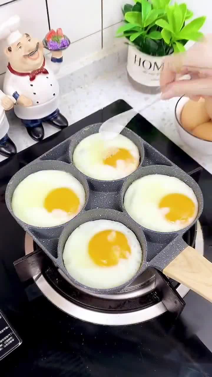 多孔不沾煎蛋锅,煎蛋煎饼都方便,早餐自己做,好吃又健康
