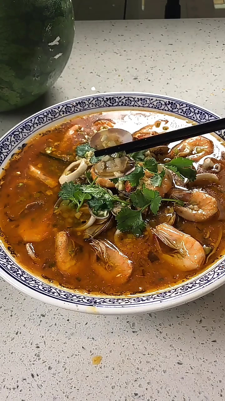 非常鲜美的一道菜:水煮三鲜下集