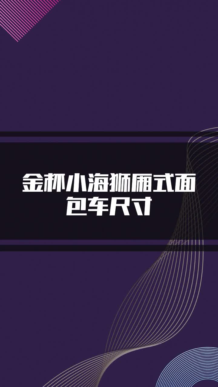 金杯小海狮厢式面包车尺寸