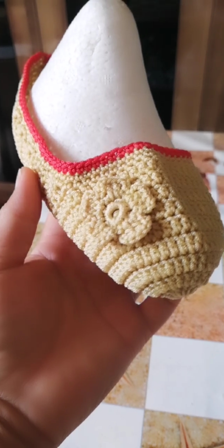 #钩针的魅力#手工钩针地板鞋