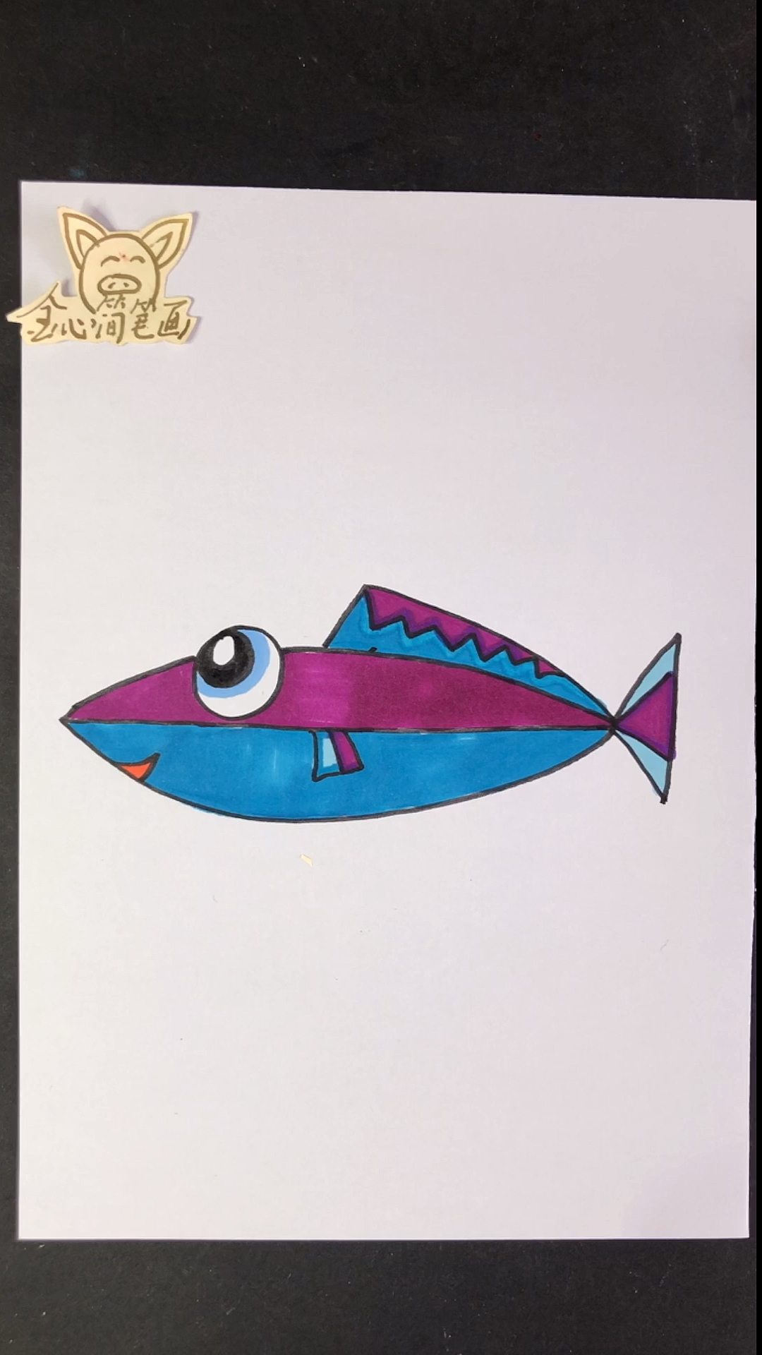#金心简笔画#画一条剑鱼