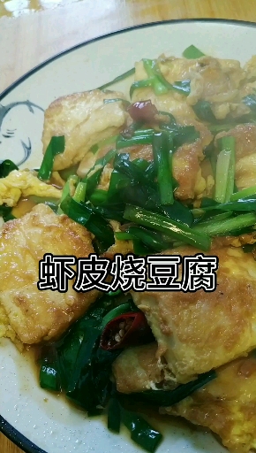 #全民美食#虾皮烧豆腐超级好吃,赶快试试吧!