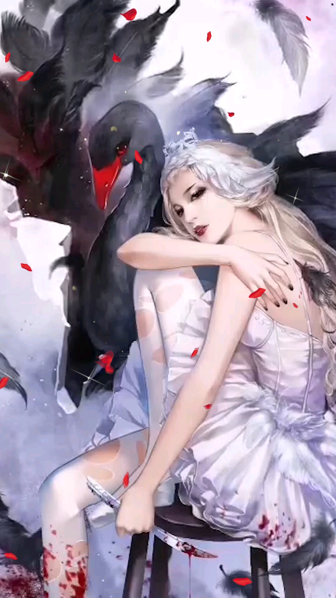 壁纸主题:天鹅。最后还是化身为美丽的天鹅喽,会跳舞的天鹅。