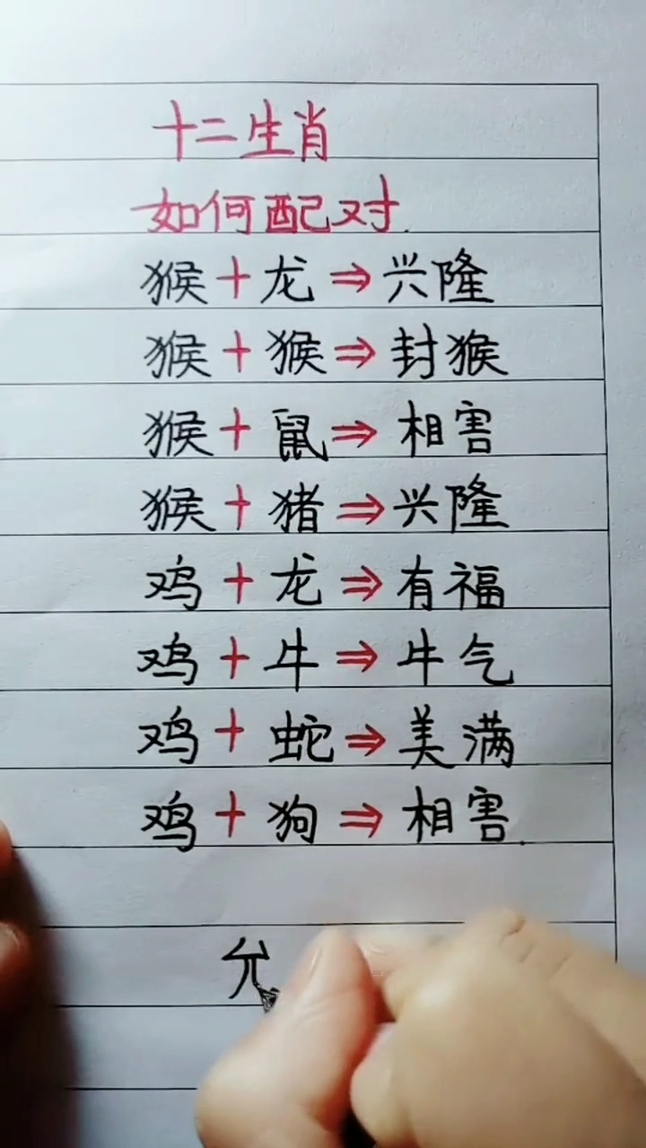 十二生肖如何配对?