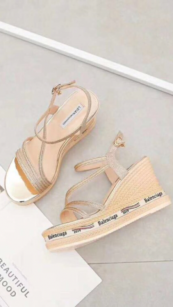 #全民正能量#坡跟防水台甜美松糕鞋女鞋,走路不累脚