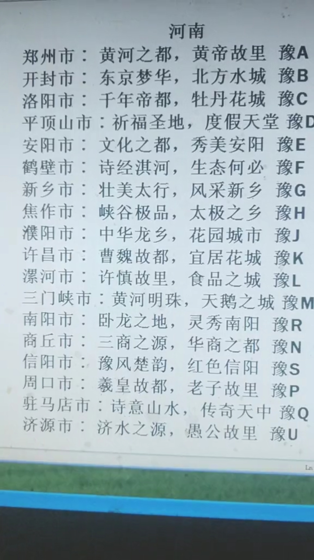 河南省18个地市你是哪儿的