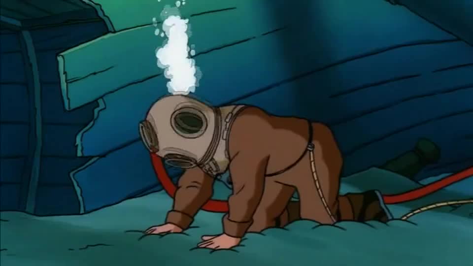 丁丁找到了宝物箱子,怎料被鲨鱼吞了,这下鲨鱼要倒霉了