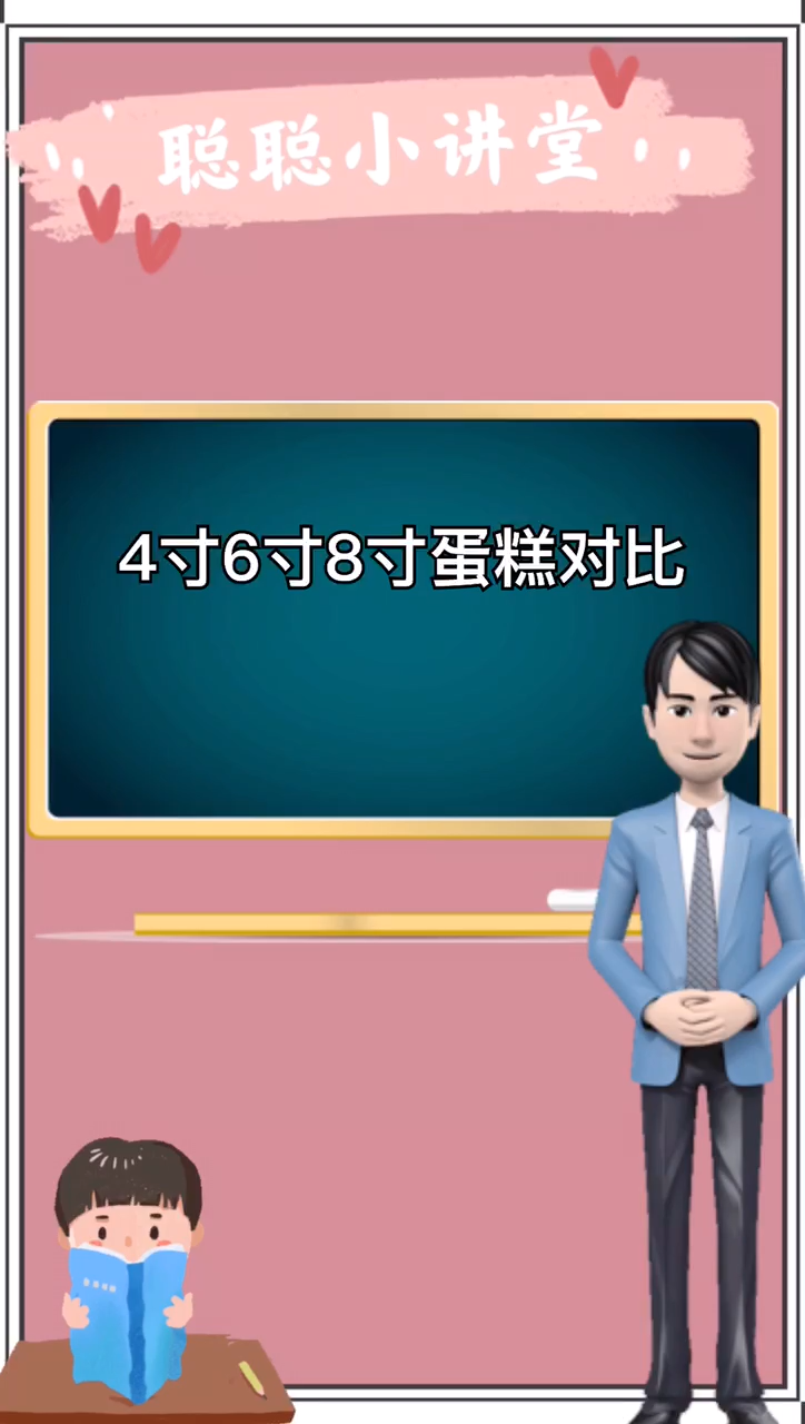 4寸6寸8寸蛋糕对比。