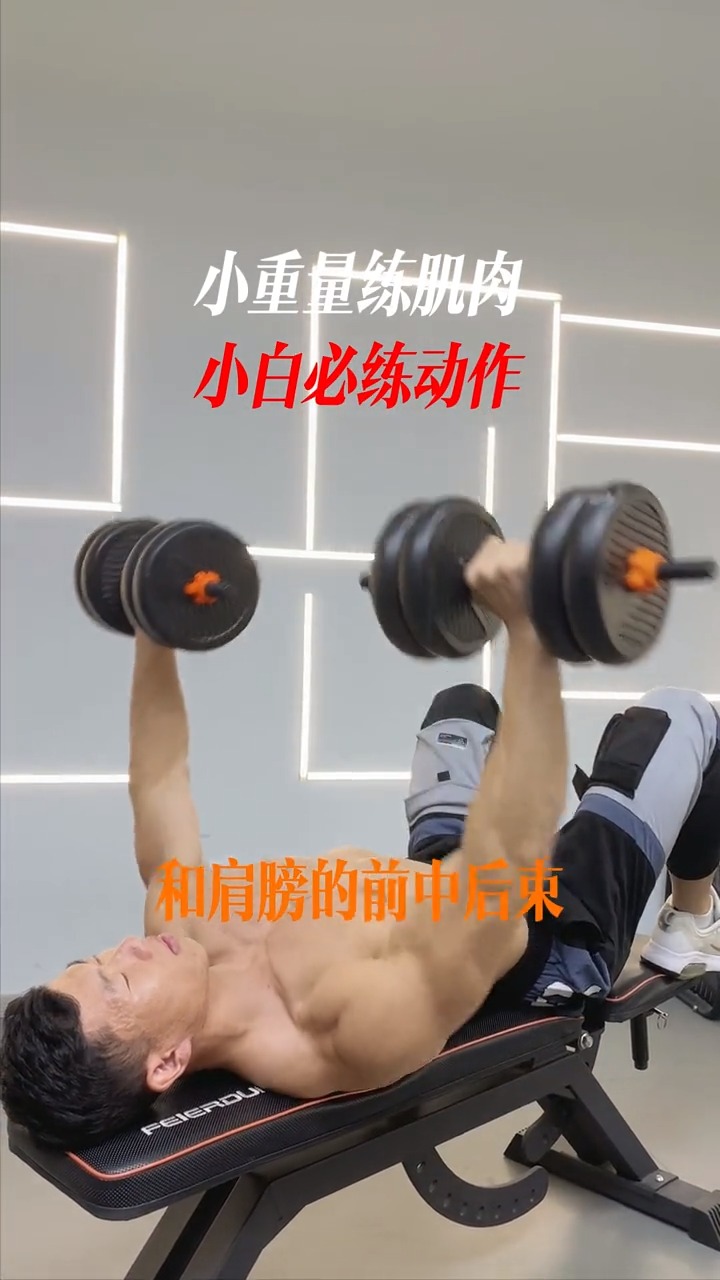 #生命在于运动#这样用哑铃练出来的手臂前中后束不要太好看