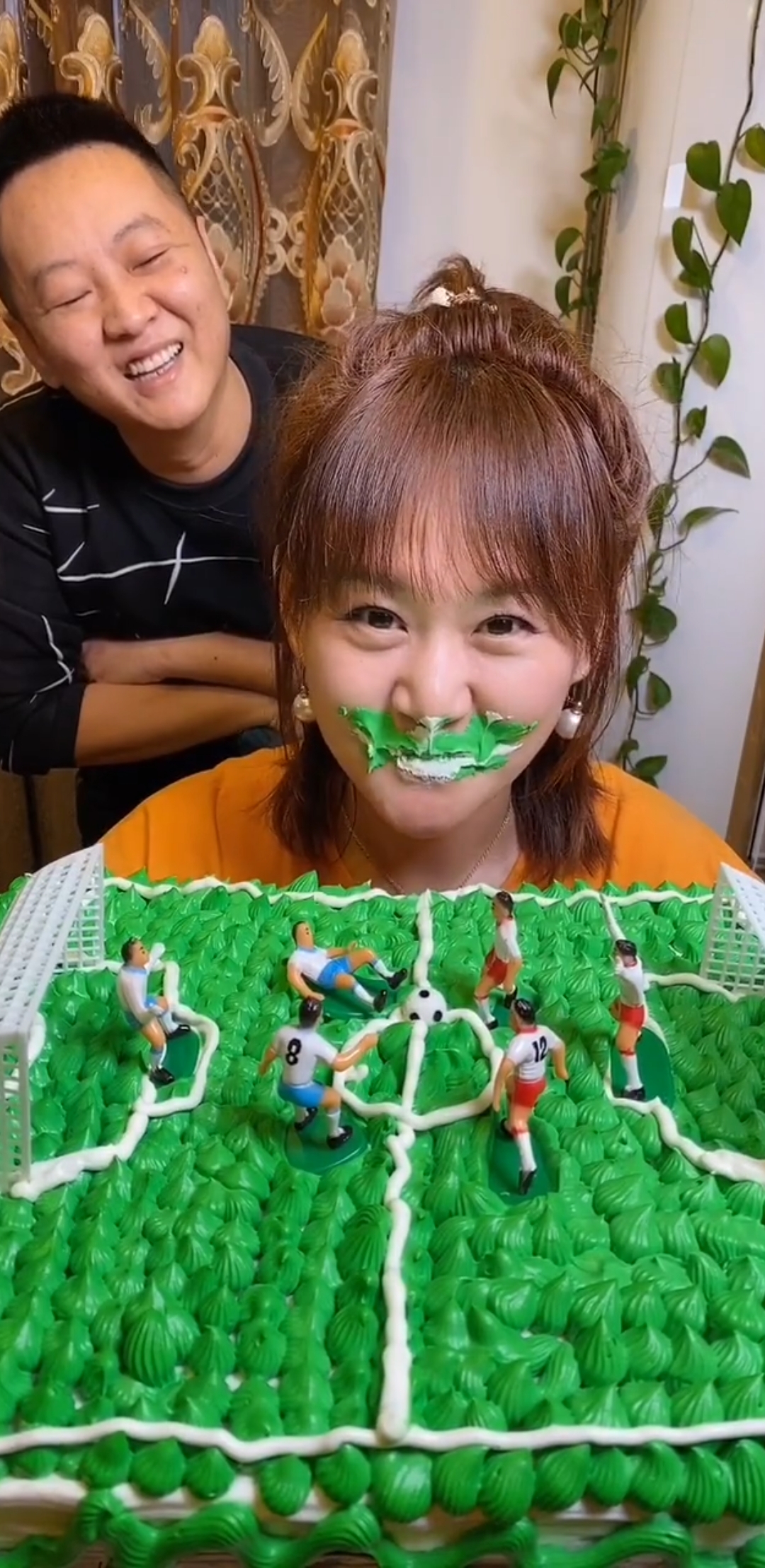 #自制美食#足球场蛋糕