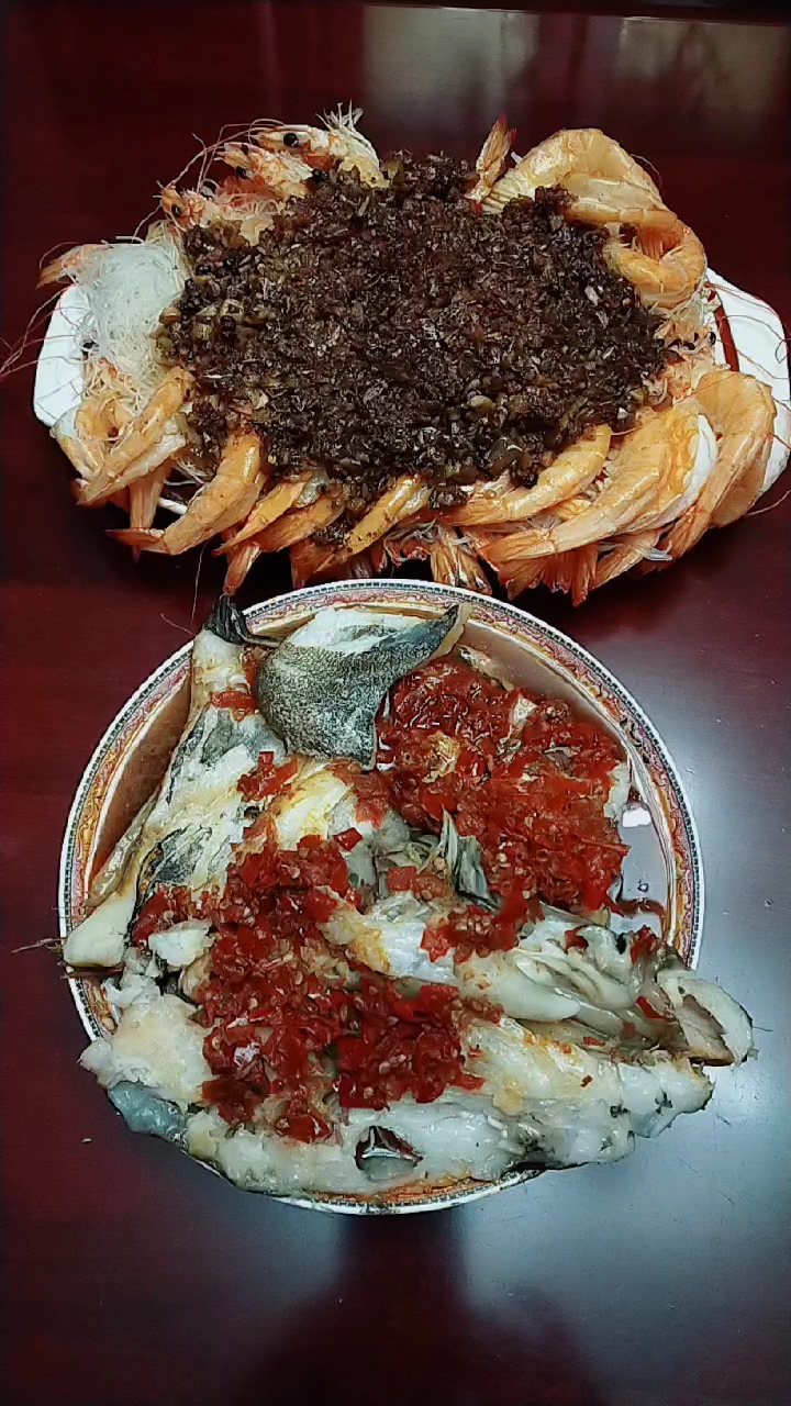 深海鱼头,祘泥虾自己做的