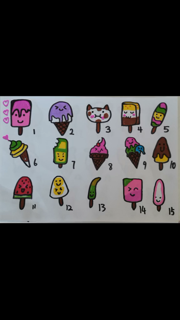 100种冰激凌简笔画