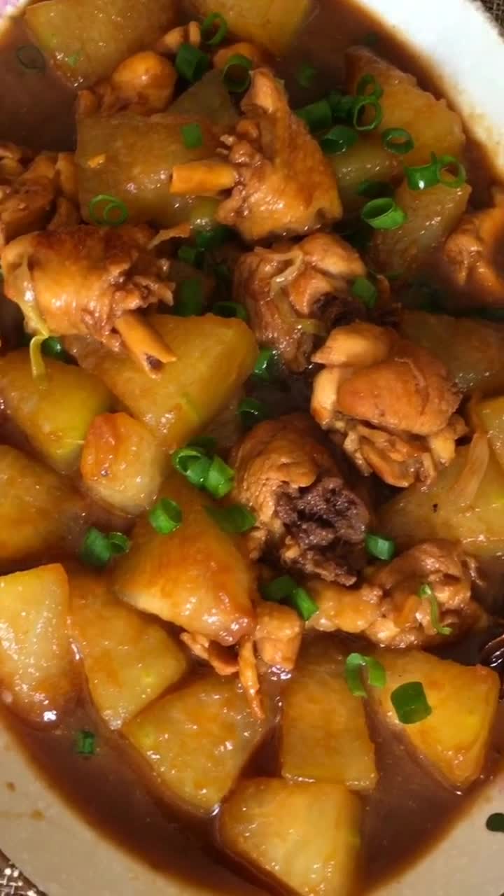 鸡腿烧冬瓜做法