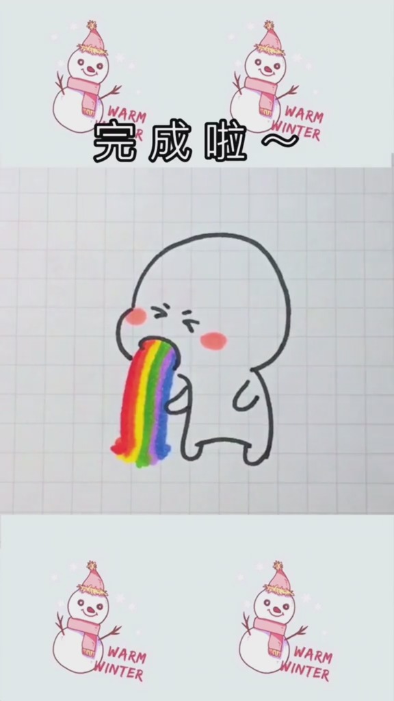 #简笔画#会吐彩虹的小宝宝,你们学会了吗