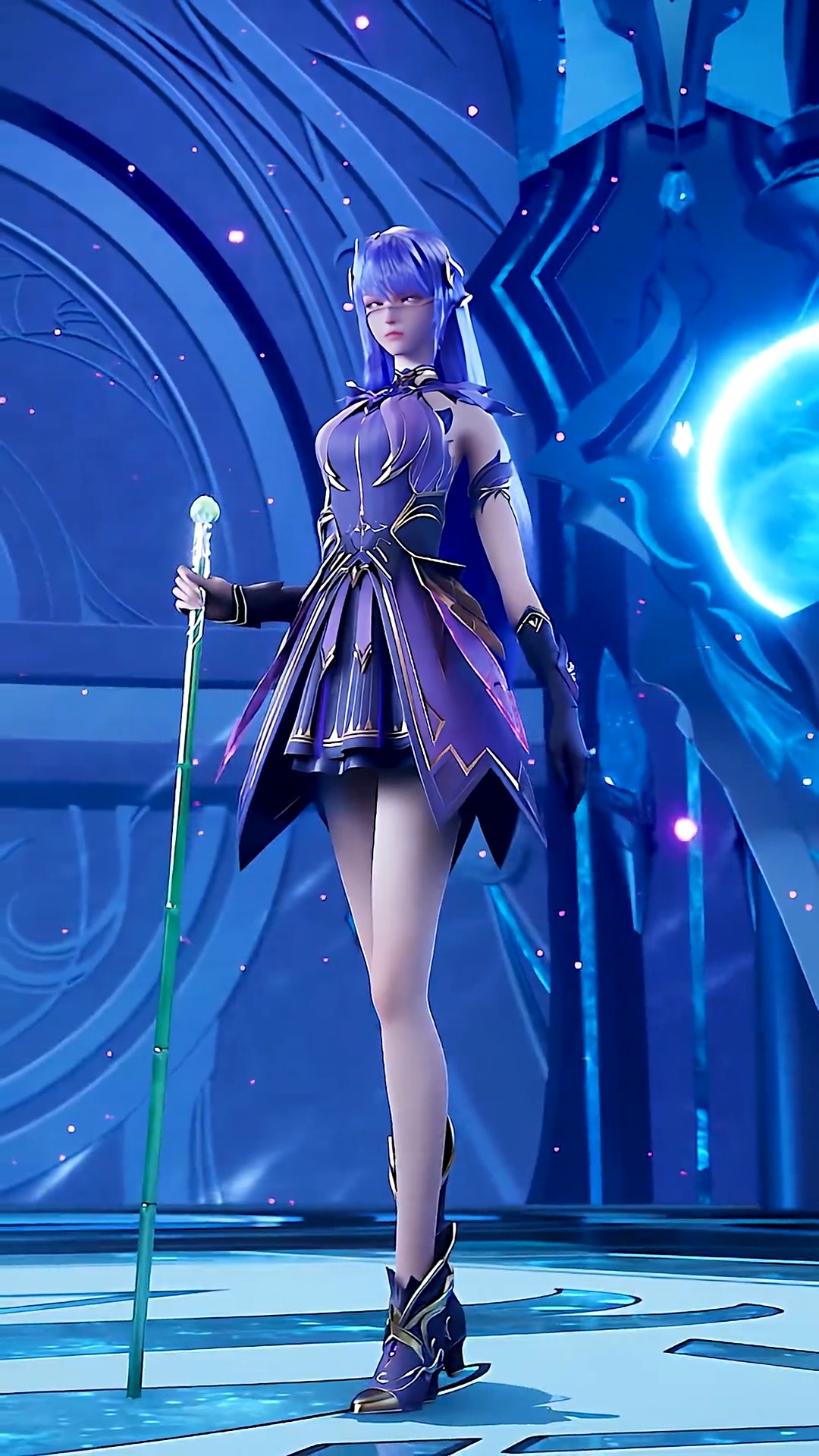 轮回圣女圣采儿气场十足,紫色果然更有韵味 #神印王座 #国漫女神 #动态壁纸