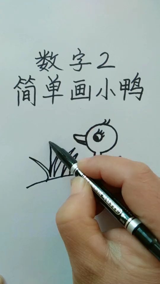用数字2简单画小鸭子,了解一下。